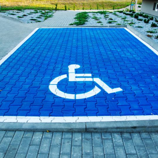 Pictogramme place de parking handicapée